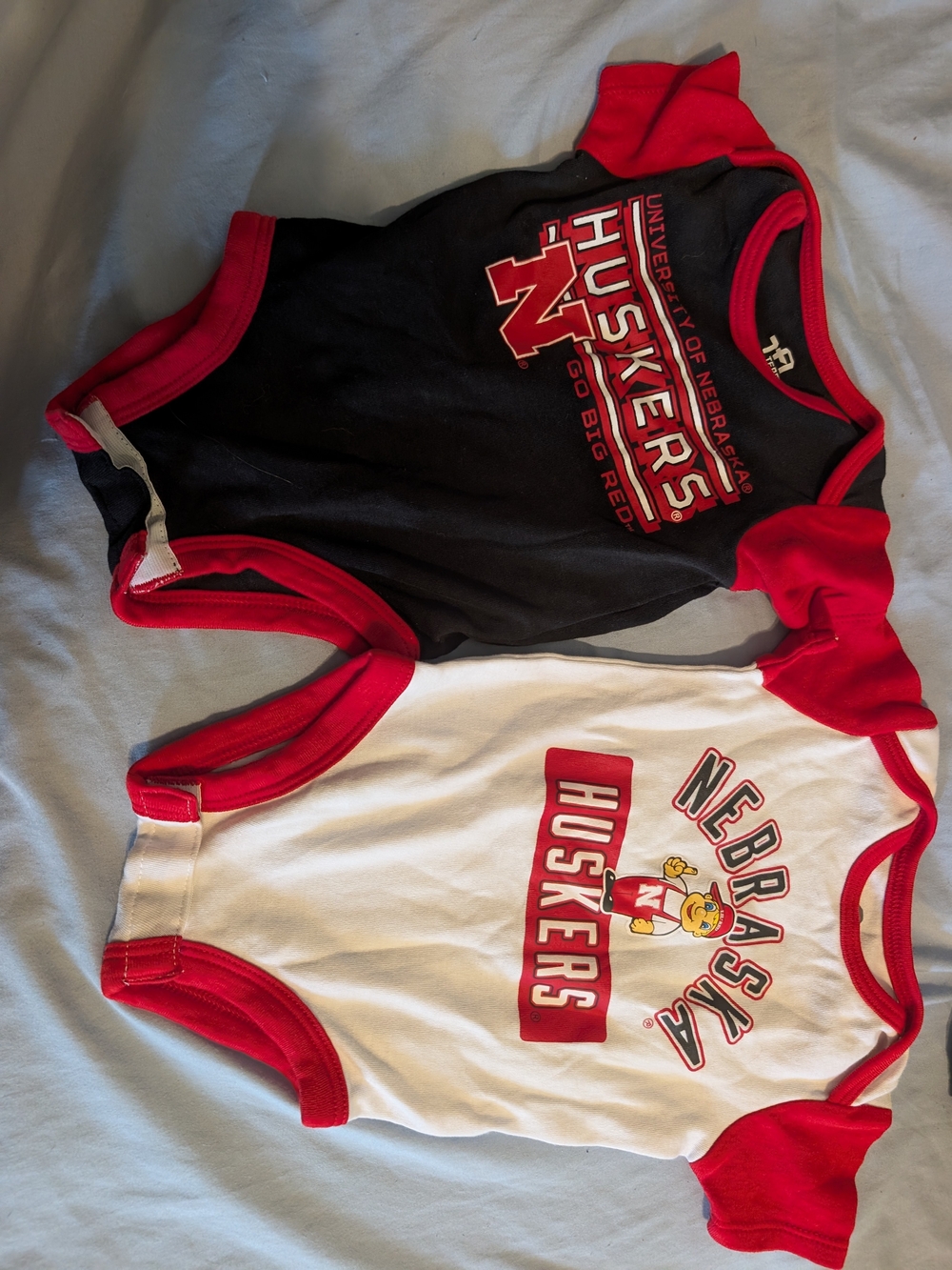 Nebraska Huskers Infant Red & Black Baby One-Piece Onesies - 2 Pack GoBig Red